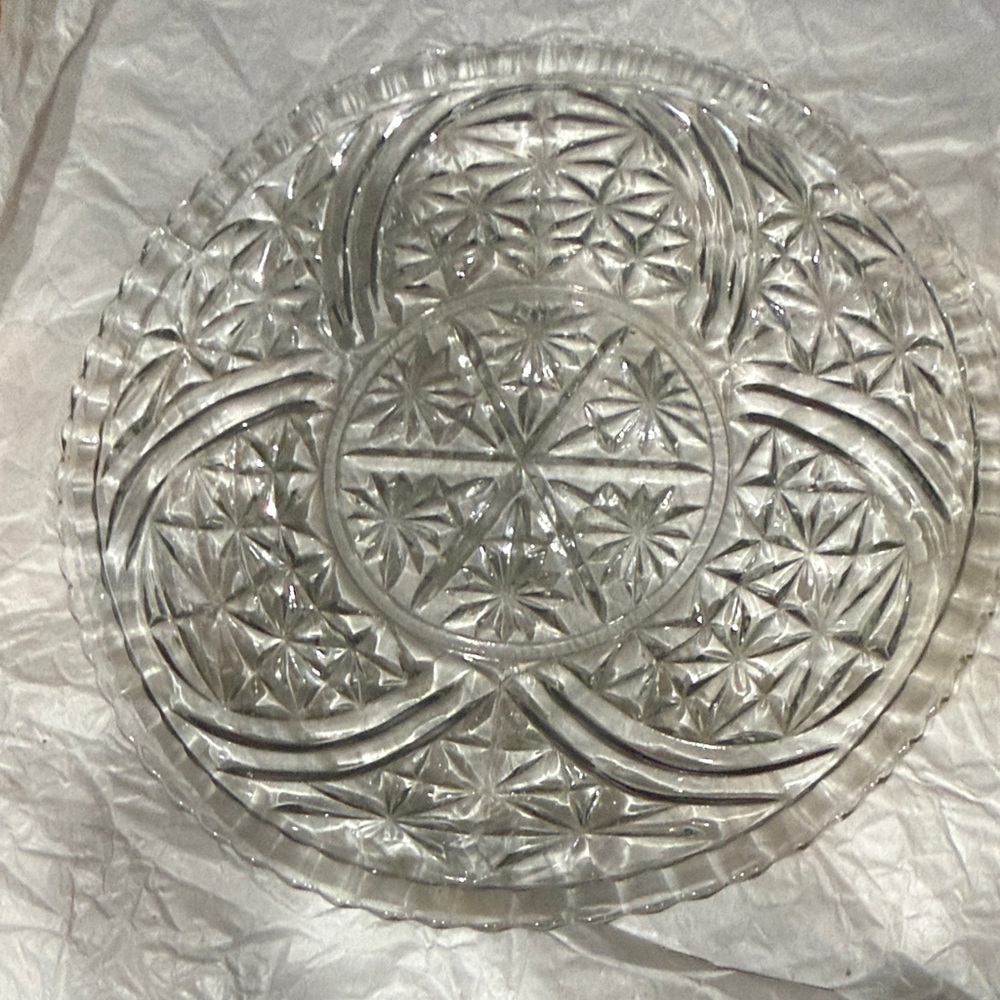 Elegant Clear Glass Serving Platter